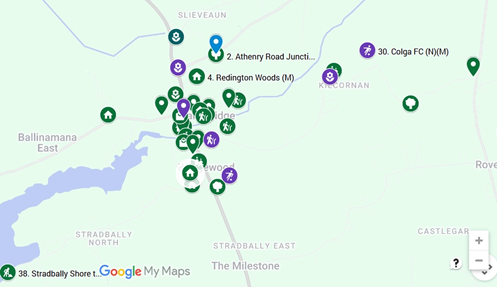 Clarinbridge Tidy Towns Google MyMap